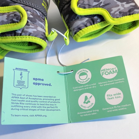 STRIDE RITE Grey Aster Came Baby booties -  Size 4 - Picture 8 of 9